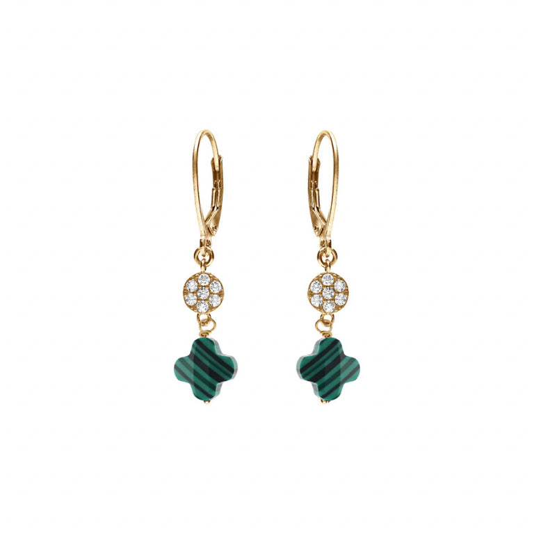 Cercei Clover – Argint Aurit cu Aur Fin | Azulin