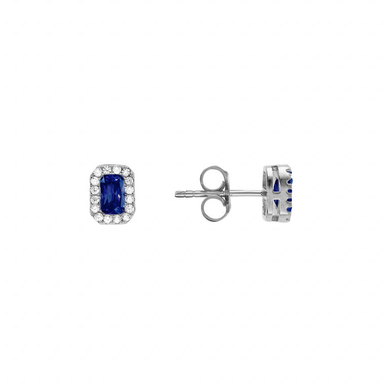 Boucles d’Oreilles Rectangulaire – Argent | Azuline vue 2