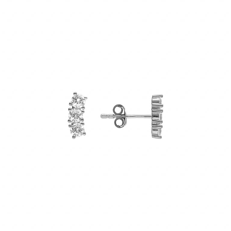 Pendientes Circonitas Blancas – Plata | Azuline ver 2
