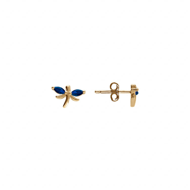 Cercei Dragonfly – Argint Aurit cu Aur Fin | Vedere Azulin 2