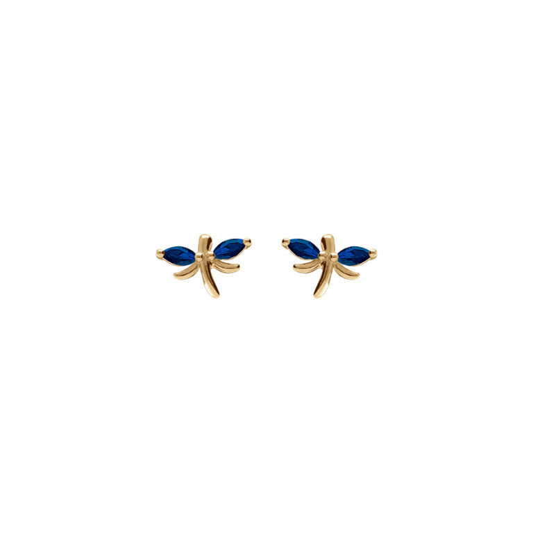 Cercei Dragonfly – Argint Aurit cu Aur Fin | Azulin