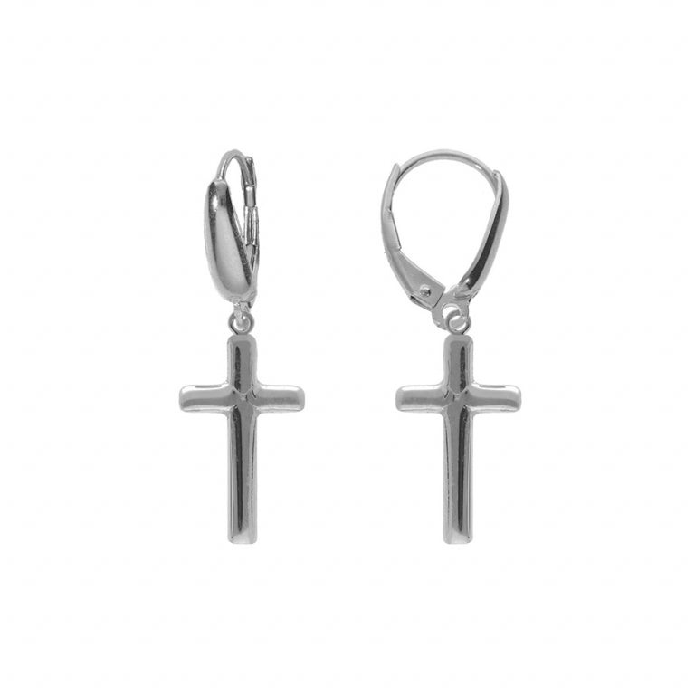 Cross Örhängen – Silver | Azulin