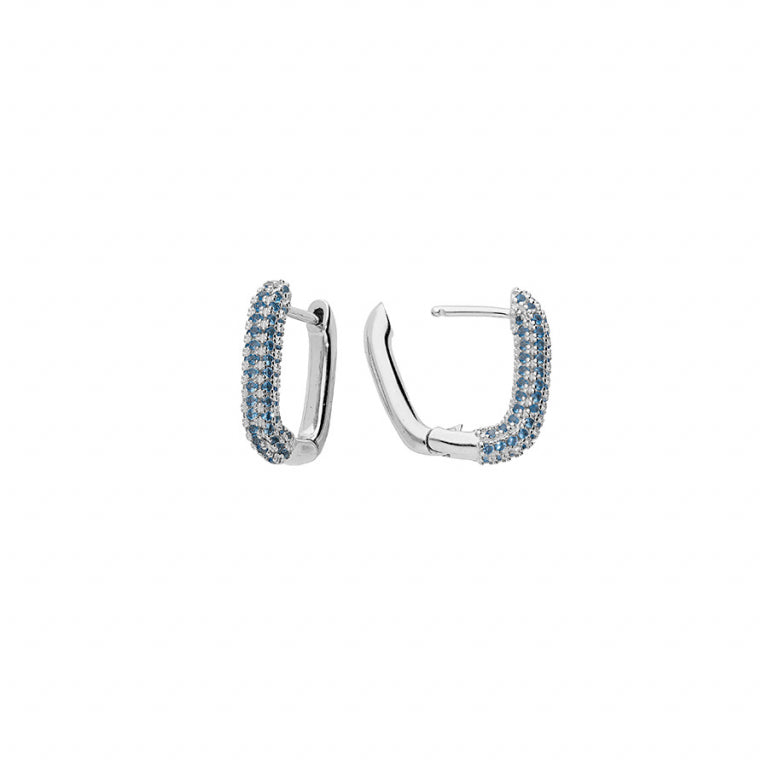 Halve oorringen – Zilver | Azulin