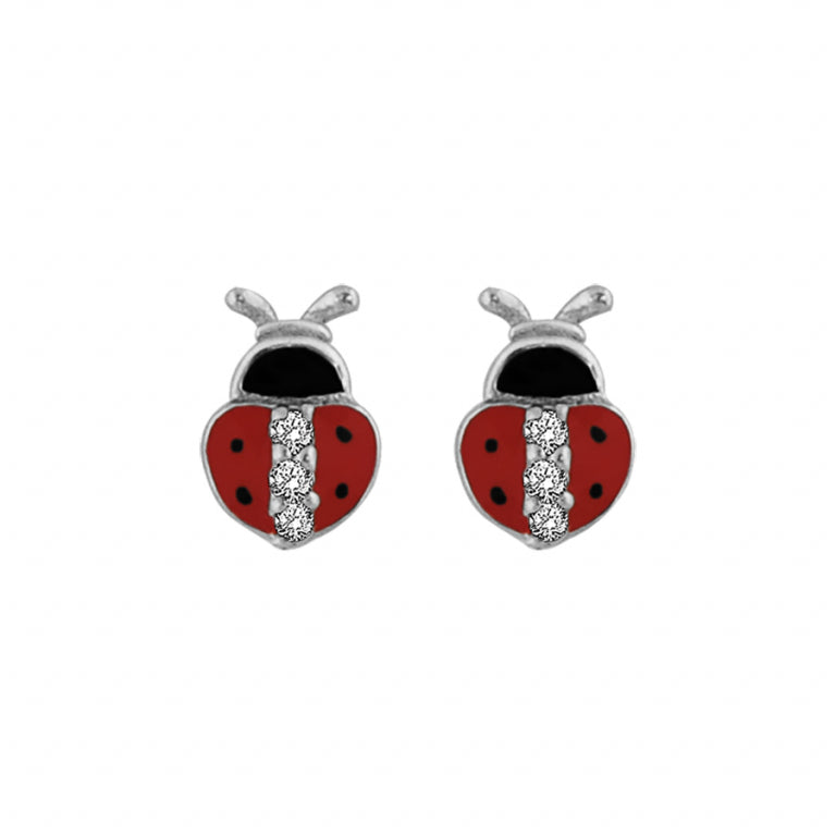 Ladybug Earrings – Silver | Azuline