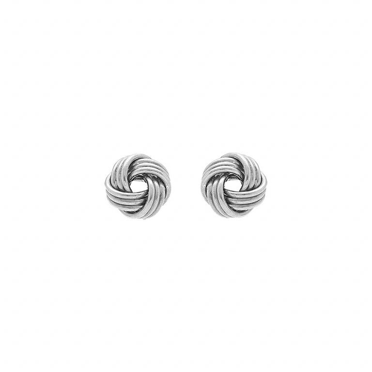 Boucles d’oreilles nœud d’amour en argent 925 rhodié