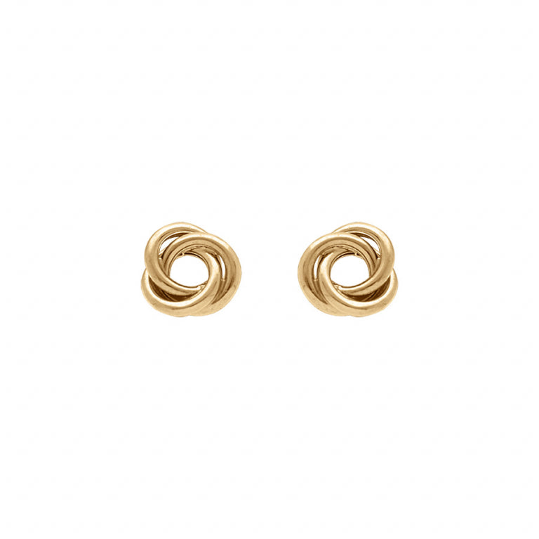 Boucles d’oreilles nœud d’amour en argent 925