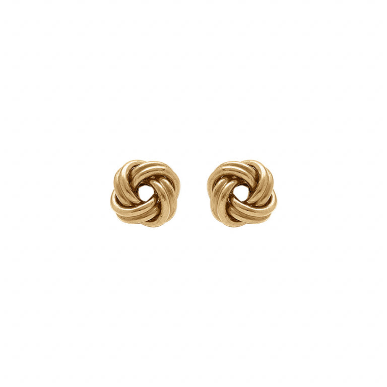 Boucles d’oreilles noeud d'amour en argent 925 polies