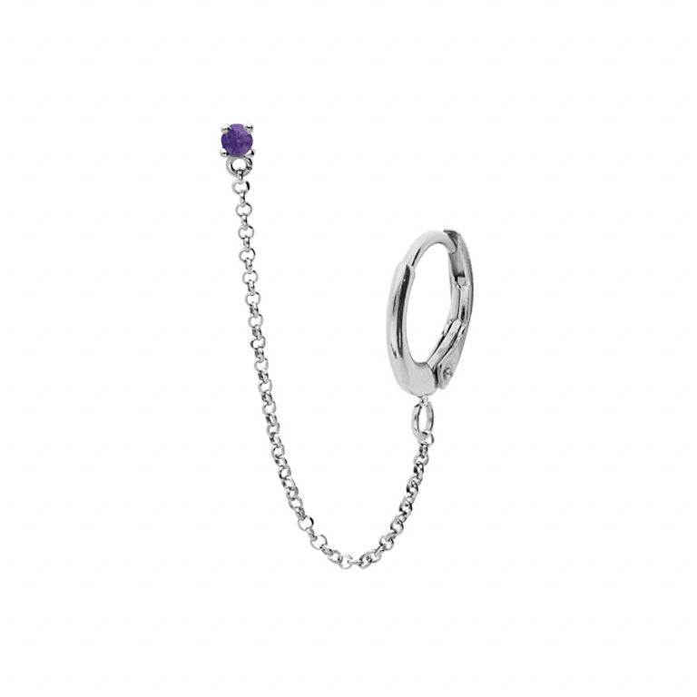 Chainette Hole Örhängen – Silver | Azulin