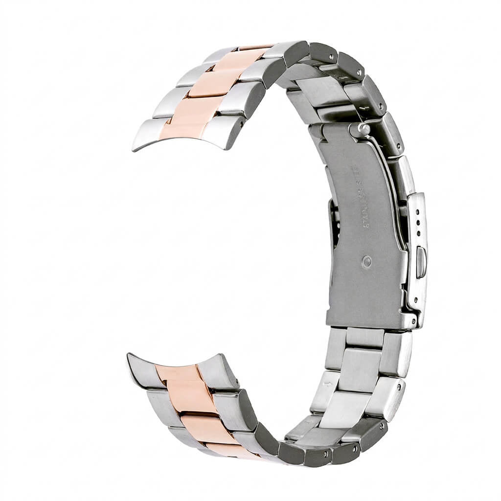 Bracelet de montre Ice-Watch acier inoxydable argent or rose Silver Brushed/Rose-Gold Shiny 18 mm boucle déployante