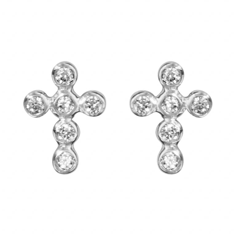 Cross Örhängen – Silver | Azulin