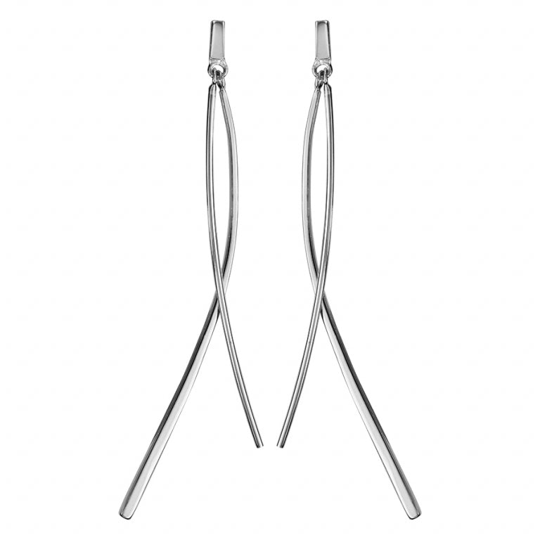 Pendientes Baguette Liso – Plata | Azuline
