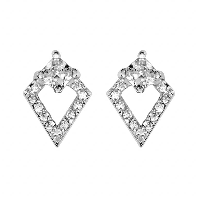Cercei cu diamante – Argint | Azulin