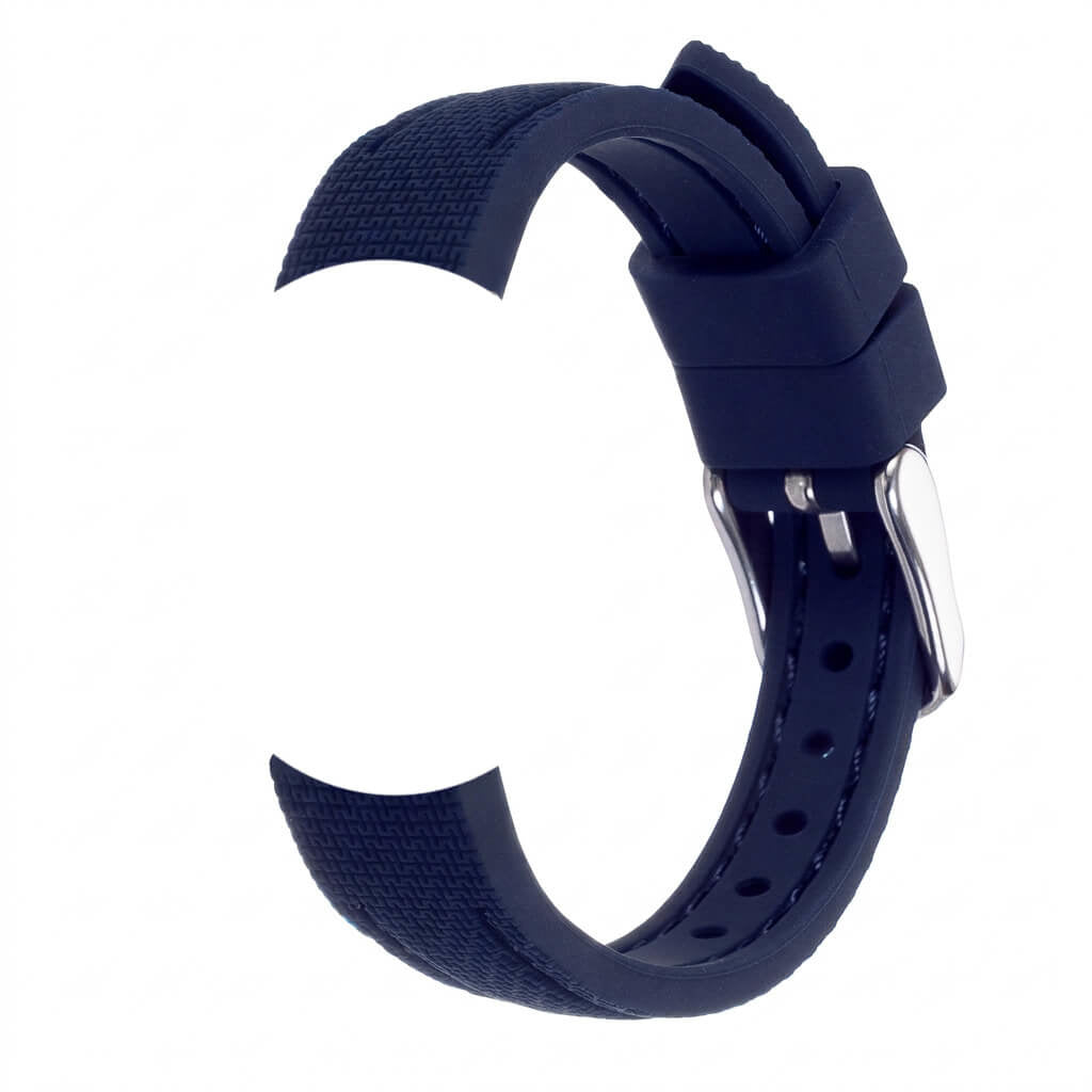 Bracelet de montre Ice-Watch silicone structuré bleu Dress Blue 12 mm boucle argentée