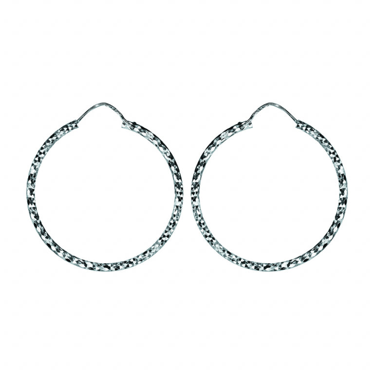 Oorringen met diamanten – zilver | Azulin