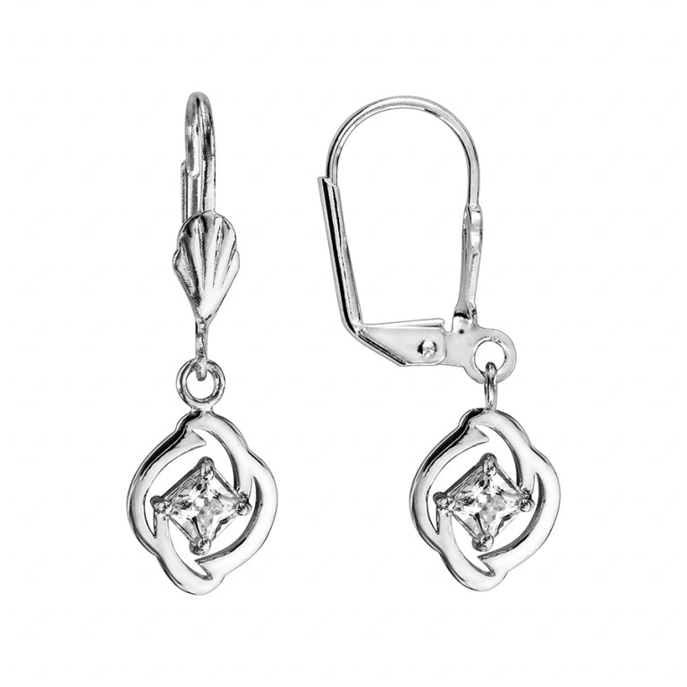 Boucles d’Oreilles Carré – Argent | Azuline