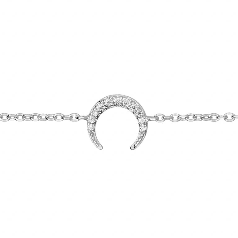 Bracelet Demi Lune – Argent | Azuline vue 2