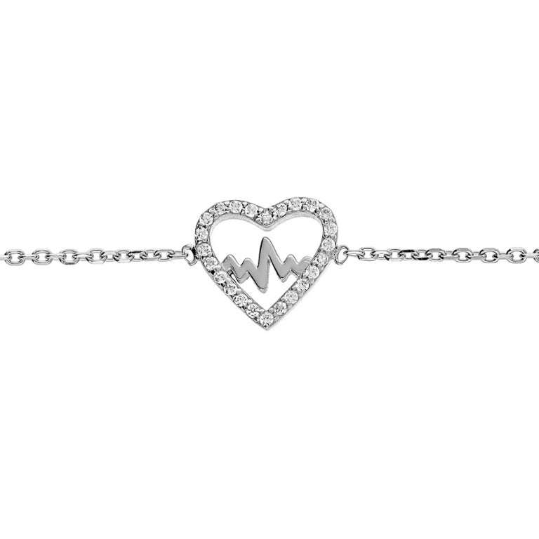 Hjärtarmband – Silver | Azulin