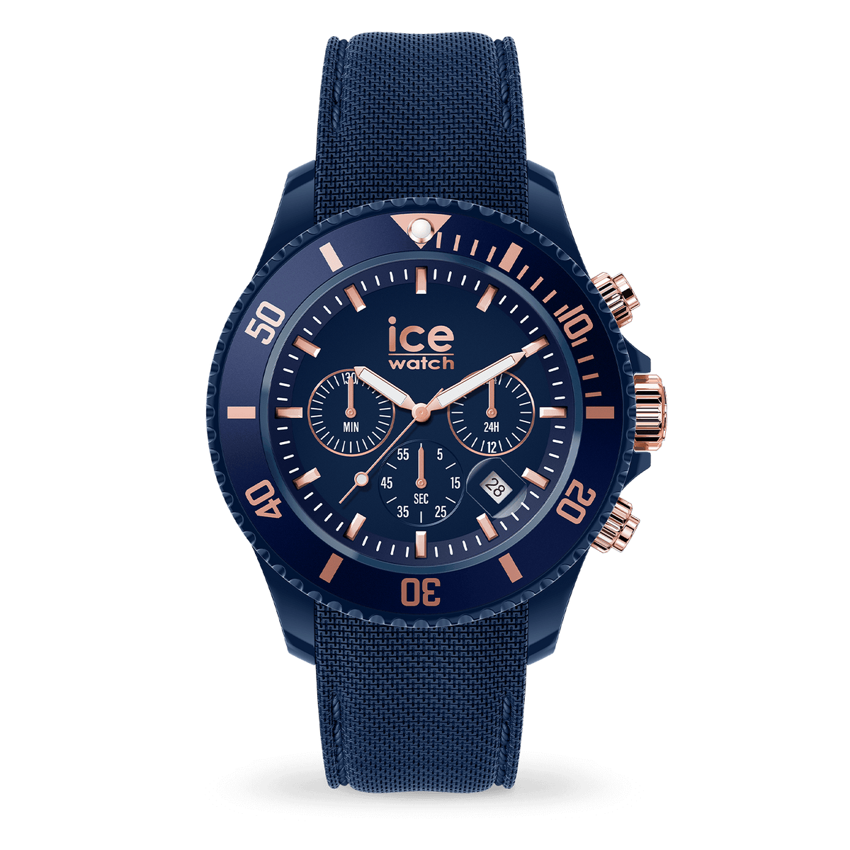 Ice-Watch CHRONO Blue Rose-Gold silikonrem 020621
