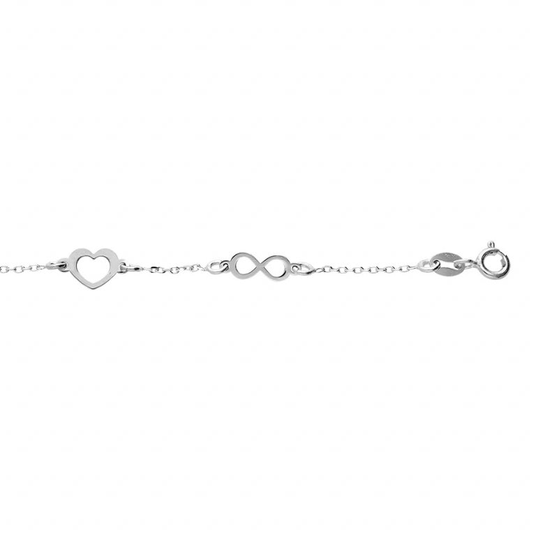 Pulseira Coração Infinito – Prata | Azuline