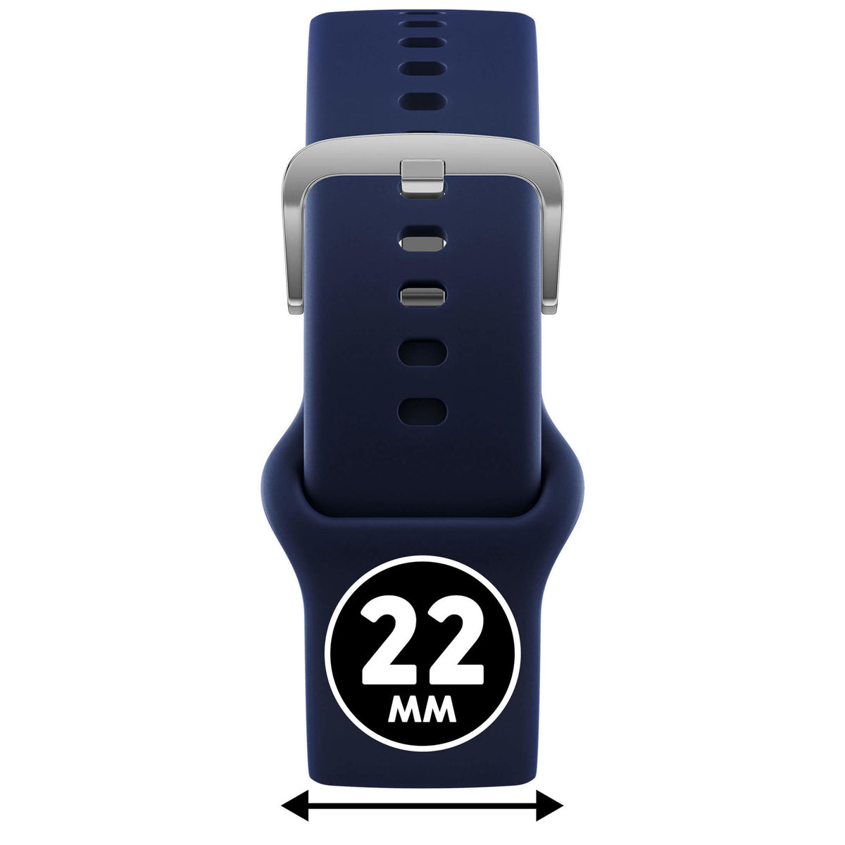 Bracelet de montre Ice-Watch silicone bleu Dress Blue 22 mm boucle argentée
