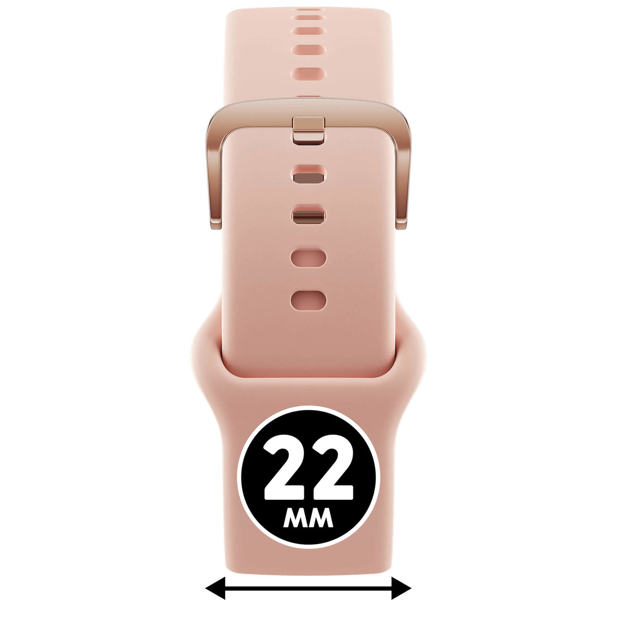 Bracelet de montre Ice-Watch silicone rose Cloud Pink 22 mm boucle or rose
