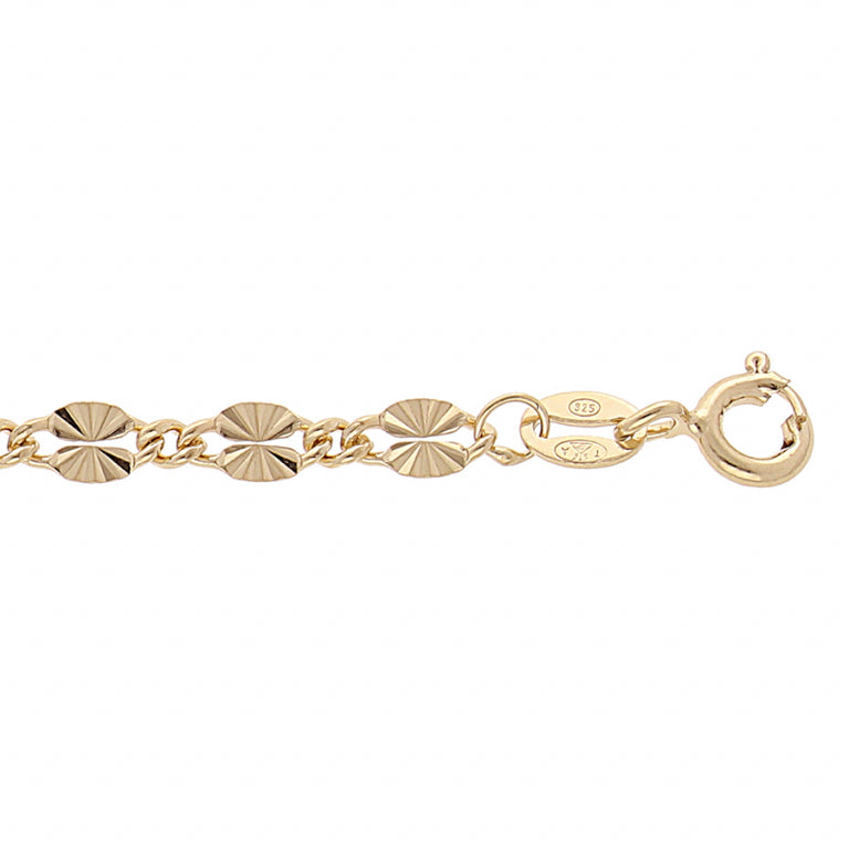 Litet diamantpastillerarmband – silverförgyllt med fint guld | Azulin