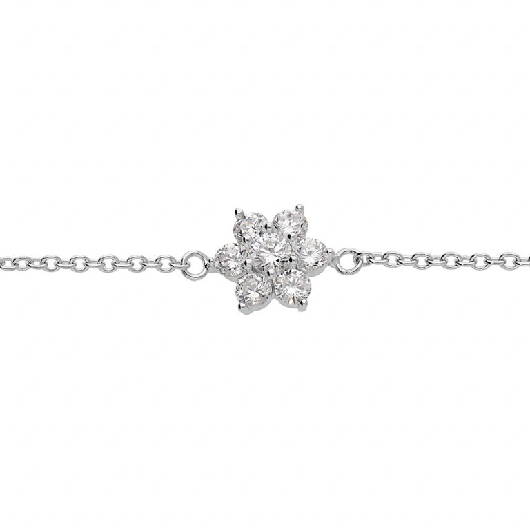 Blomsterarmband – Silver | Azulin