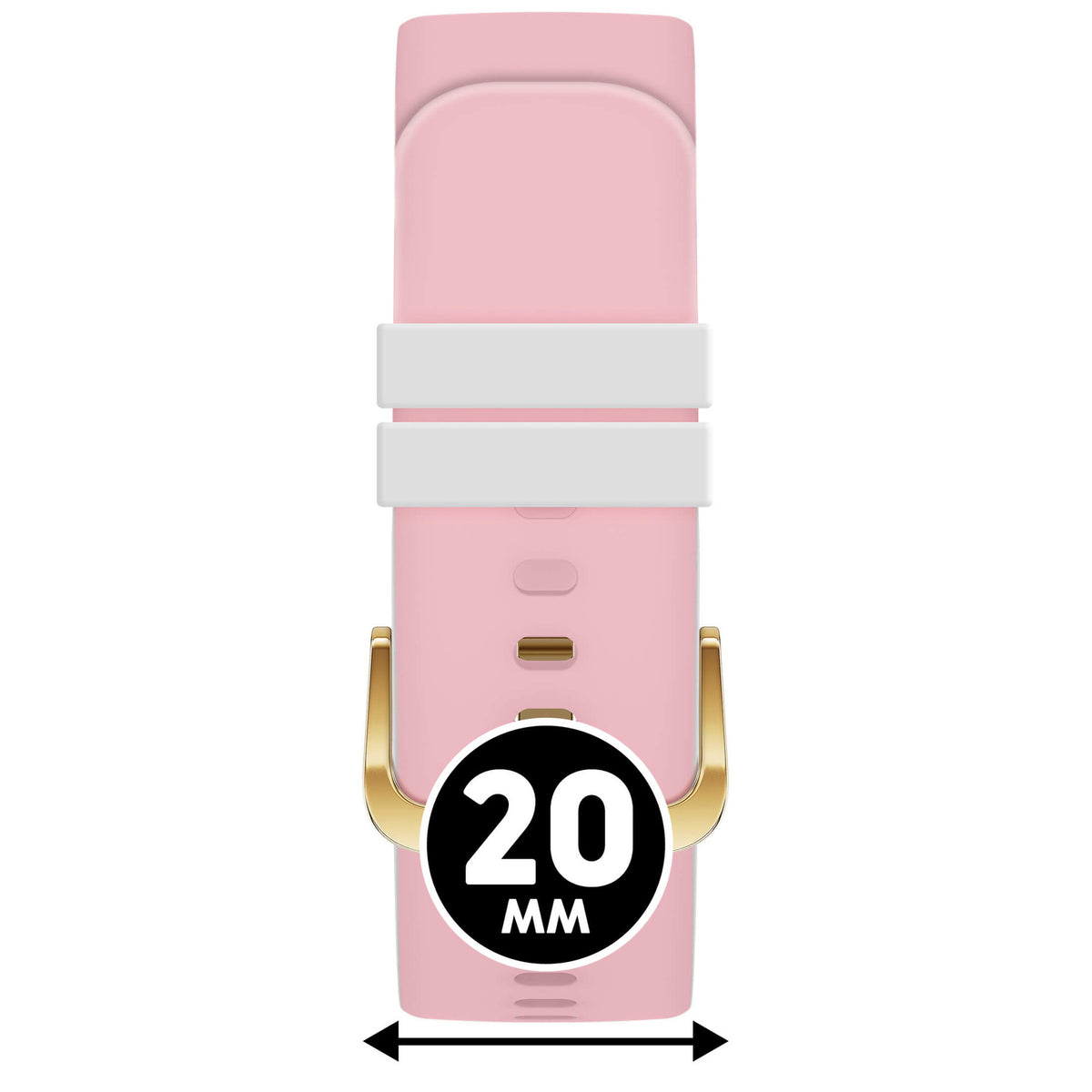 Bracelet de montre Ice-Watch silicone rose Pink Dogwood 20 mm boucle dorée