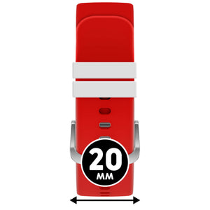 Bracelet de montre Ice-Watch silicone rouge Red Passion 20 mm boucle argentée