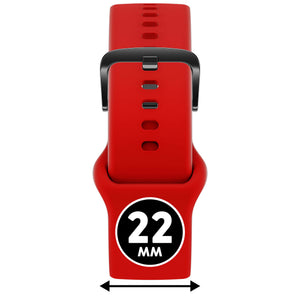 Bracelet de montre Ice-Watch silicone rouge Red Passion 22 mm boucle noire