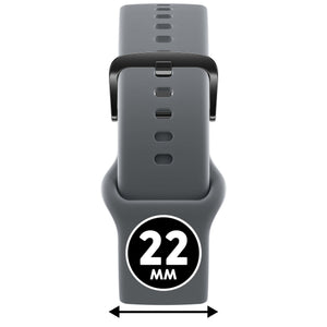Bracelet de montre Ice-Watch silicone gris Dark Grey 22 mm boucle noire