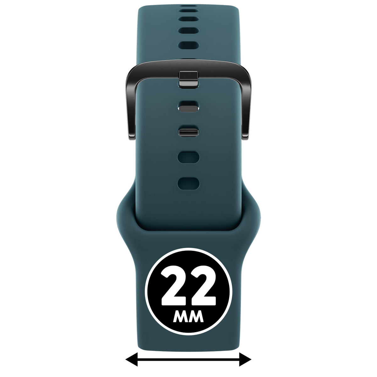 Bracelet de montre Ice-Watch silicone vert Deep Teal 22 mm boucle noire