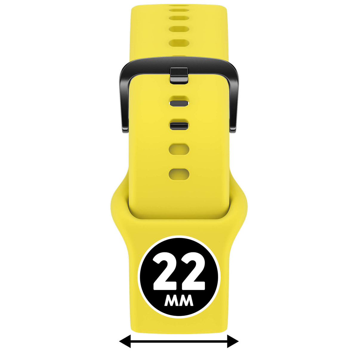 Bracelet de montre Ice-Watch silicone jaune Blaz Yellow 22 mm boucle noire