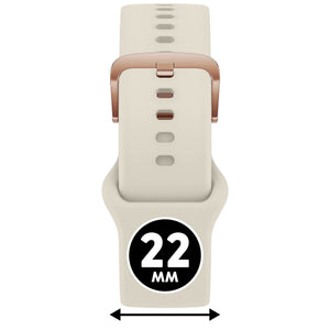 Bracelet de montre Ice-Watch silicone beige Whitecap Gray 22 mm boucle or rose