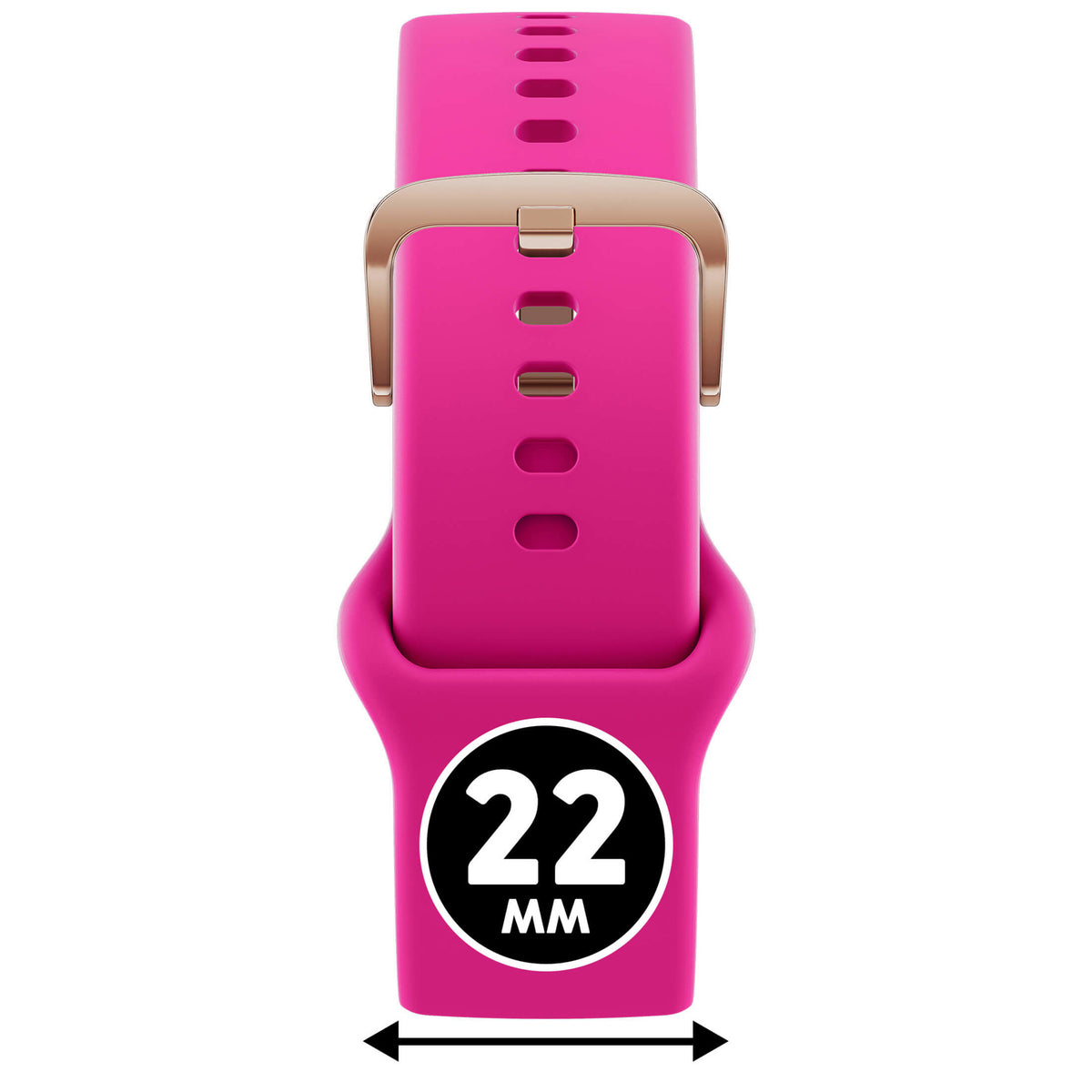 Bracelet de montre Ice-Watch silicone rose Magenta Pink 22 mm boucle or rose