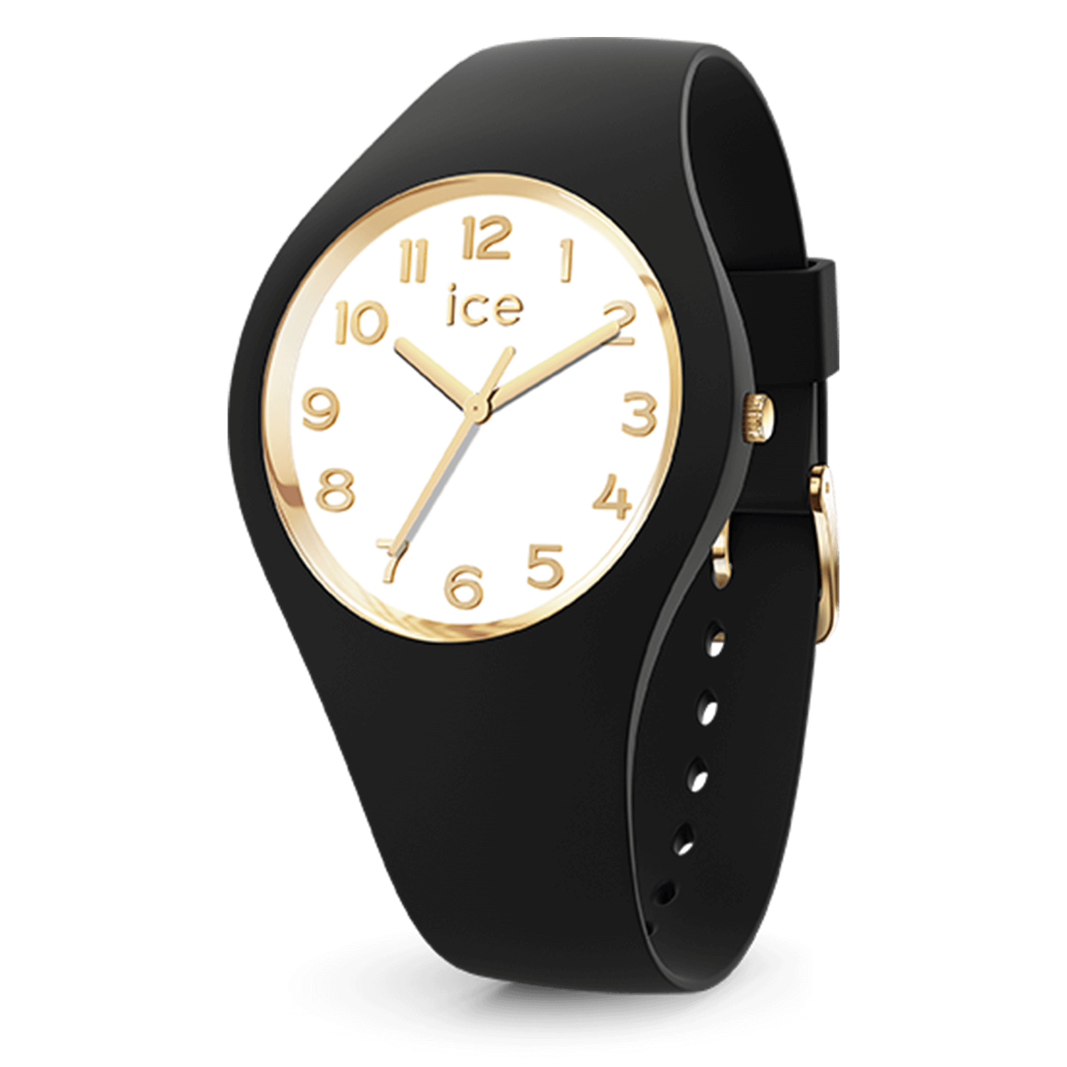 Ice-Watch GLAM horloge Zwart Wit siliconen kast 022585
