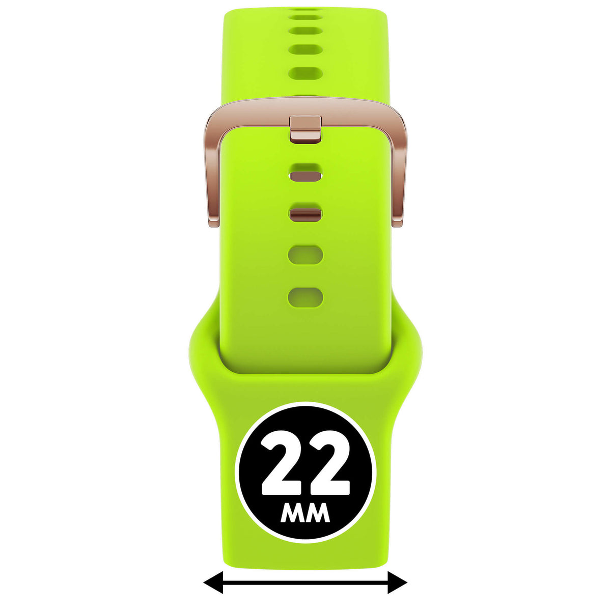 Bracelet de montre Ice-Watch silicone vert Pistachio 22 mm boucle or rose