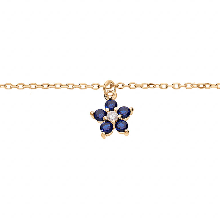 Bloemenarmband – zilver verguld met fijn goud | Azulin-weergave 2