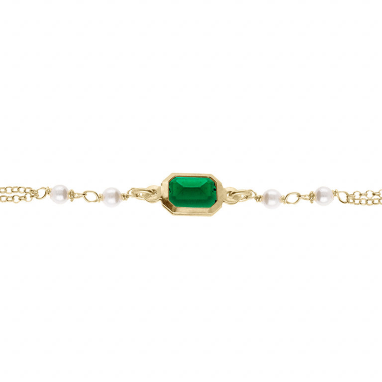 Bracelet Rectangulaire – Argent Doré à l’Or Fin | Azuline