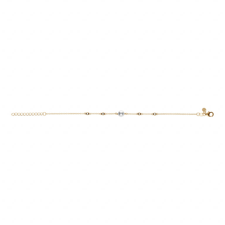 Bracelet Perle – Argent Doré à l’Or Fin | Azuline vue 2