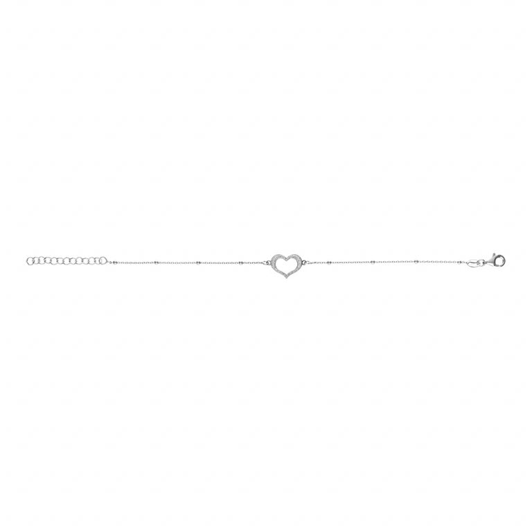 Bracciale Cuore – Argento | Azuline vista 2