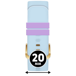Bracelet de montre Ice-Watch silicone bleu et violet ICE Water / Purple Rose 20 mm boucle dorée
