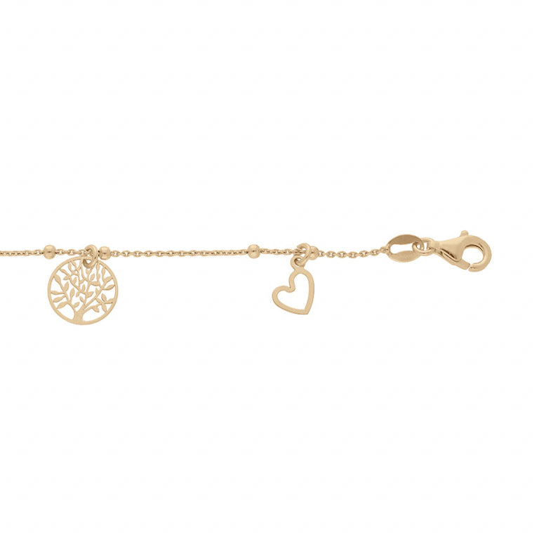 Bracciale con nappe - Argento dorato con oro fino | Azuline