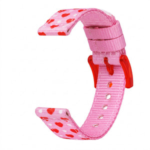Bracelet de montre Ice-Watch nylon rose Pastel Magenta 16 mm boucle rouge (Red Passion)