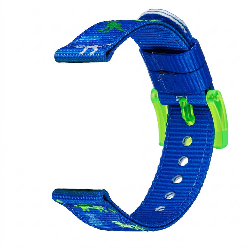 Bracelet de montre Ice-Watch nylon bleu Admiral Blue 16 mm boucle verte (Sheen Green)
