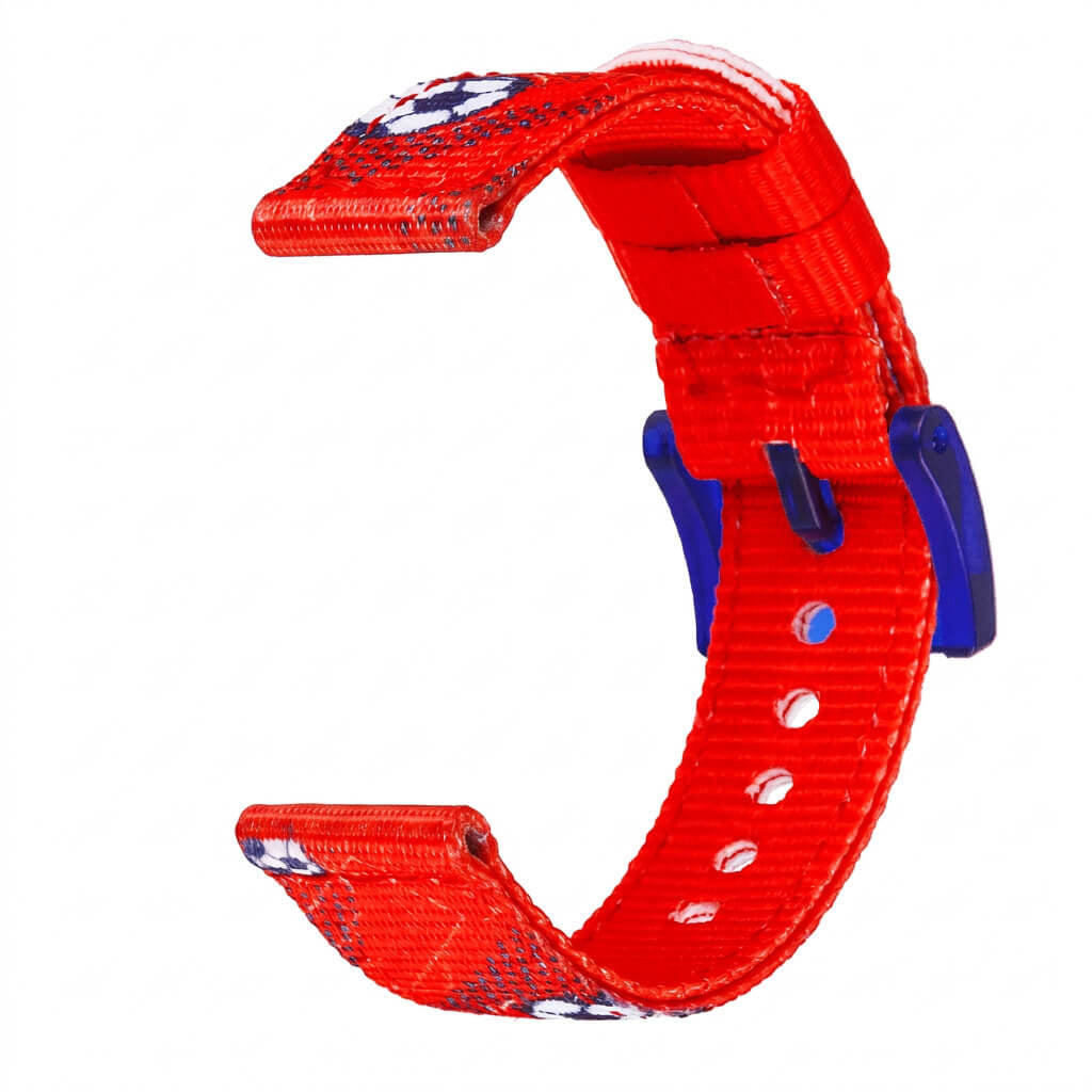 Bracelet de montre Ice-Watch nylon rouge Red Passion 16 mm boucle bleue (Royal Blue)