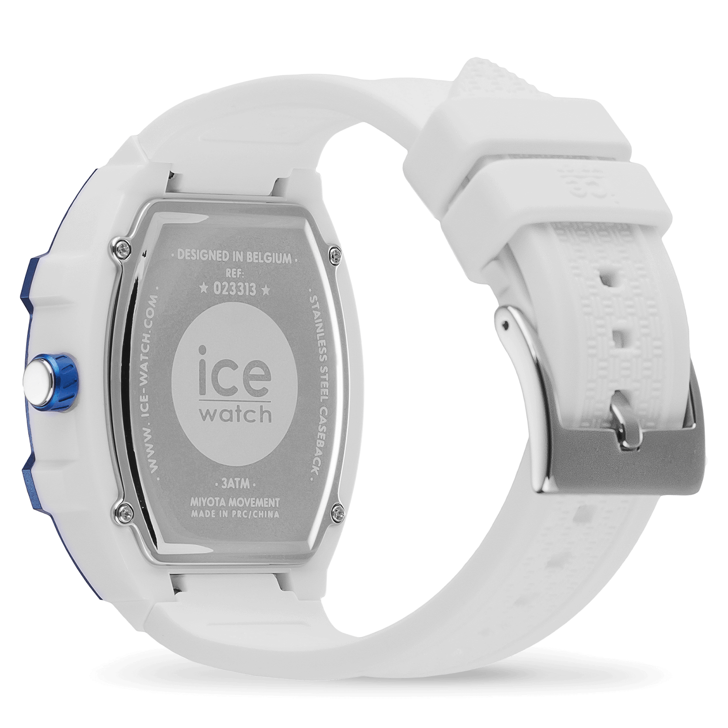 Ice-Watch ICE Blue White Porcelain – Orologio Donna Con Cinturino In Silicone Bianco E Dettagli Oro, Cassa 40mm, Impermeabile 10 ATM