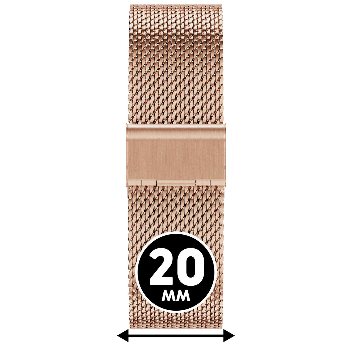 Bracelet de montre Ice-Watch acier inoxydable or rose Milanese Rose Gold 20 mm boucle ardillon
