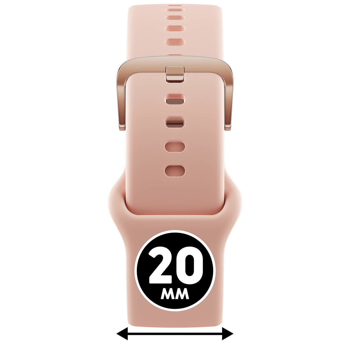 Bracelet de montre Ice-Watch silicone rose Nude 20 mm boucle or rose
