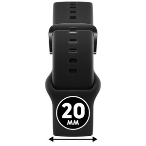 Bracelet de montre Ice-Watch silicone noir Black 20 mm boucle noire